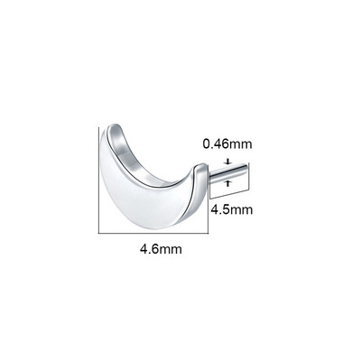 1PC titan Heart Star Moon fără fir Push Pin Labret Lip Piercing înlocuitori ureche cartilaj Helix cercei piercing bijuterii