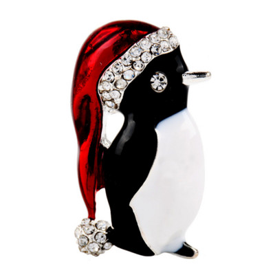Crystal Drip Oil Penguin Καρφίτσα Καρφίτσα Χαριτωμένη ζωική μόδα Μικρή καρφίτσα Κοσμήματα Πρωτοχρονιάτικο χριστουγεννιάτικο δώρο