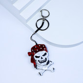 Încântător breloc punk arcylic, lucrat manual, cu craniu uman, breloc din oțel inoxidabil, lanț cheie pentru femei, fete, cadouri, accesorii de bijuterii