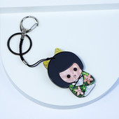 Breloc arcylic de modă nouă, realizat manual, pandantiv pentru fată umană, breloc de chei din oțel inoxidabil, pentru femei, copii, cadouri cu ridicata
