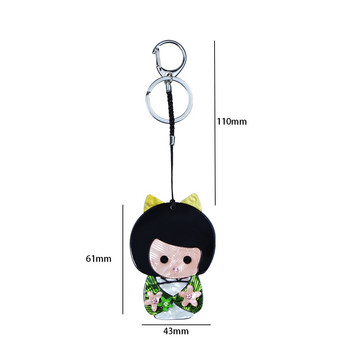 New Fashion Χειροποίητο Arcylic Keychain Human girl μενταγιόν από ανοξείδωτο ατσάλι Μπρελόκ Μπρελόκ για γυναίκες Παιδικά δώρα Χονδρική