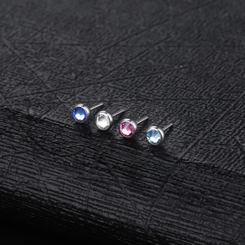 1PC Titanium CZ Threadless Push in Labret Rings Piercing Gem Горна част на ушния хрущял Helix Пиърсинг Ноздра Шпил Секси бижута за тяло