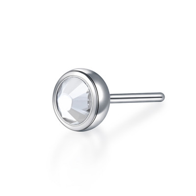 1PC titan CZ fără fir Push in inele labret piercing bijuterie de sus ureche cartilaj Helix piercing nară Stud bijuterii sexy pentru corp