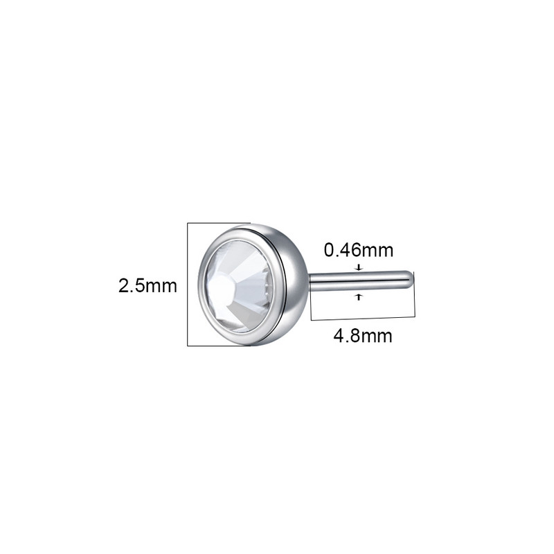 1PC titan CZ fără fir Push in inele labret piercing bijuterie de sus ureche cartilaj Helix piercing nară Stud bijuterii sexy pentru corp