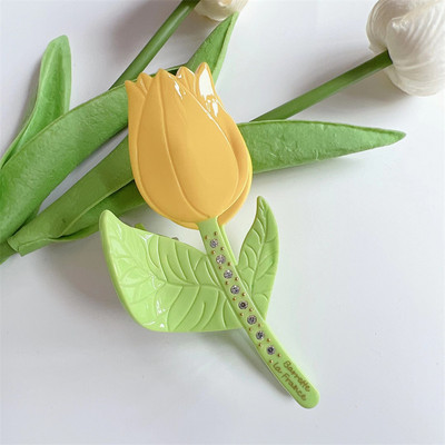 Noua tendință floare neregulată cu acid acetic, îmbinare cu stras, culori contrastante, gheare de păr, moda coreeană, agrafă de păr lalele pentru femei