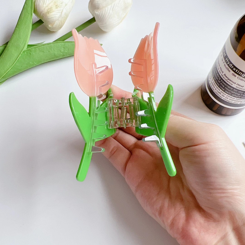 Noua tendință floare neregulată cu acid acetic, îmbinare cu stras, culori contrastante, gheare de păr, moda coreeană, agrafă de păr lalele pentru femei