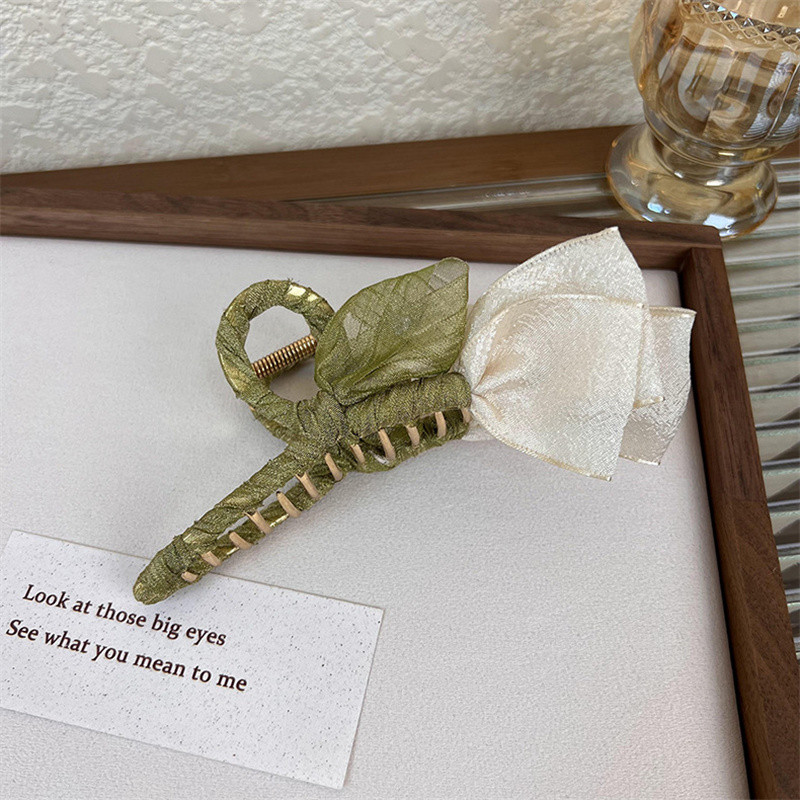 Agrafă de rechin de modă coreeană Agrafă de păr 2022 vară femei temperament gheare de păr lalele din organza elegantă