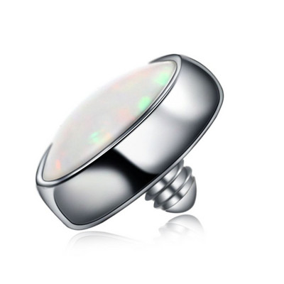 10 buc/lot Titan Micro Dermal Diver Suprafață Heart Star Formă rotundă 4mm Opal Dermal Anchor Top Ascunde în piele Bijuterii piercing