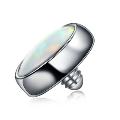 10 buc/lot Titan Micro Dermal Diver Suprafață Heart Star Formă rotundă 4mm Opal Dermal Anchor Top Ascunde în piele Bijuterii piercing