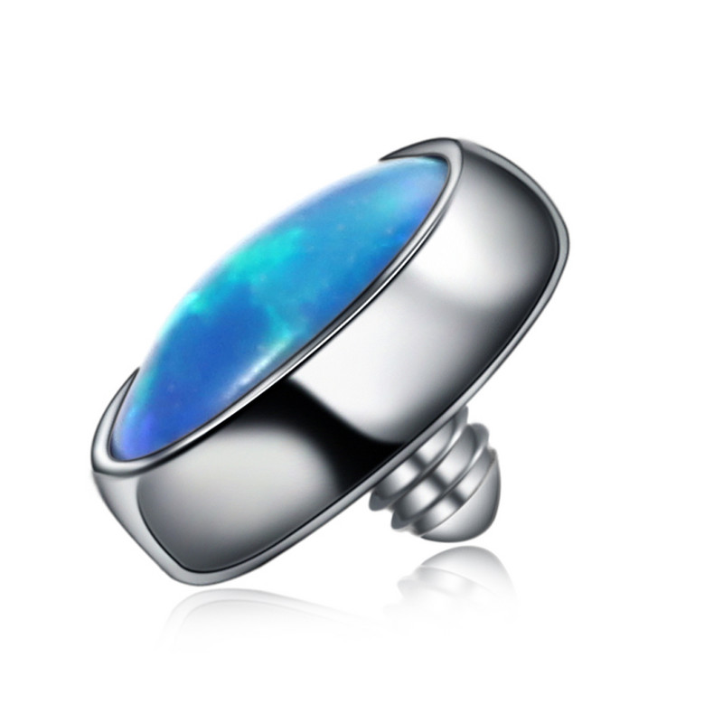 10 buc/lot Titan Micro Dermal Diver Suprafață Heart Star Formă rotundă 4mm Opal Dermal Anchor Top Ascunde în piele Bijuterii piercing