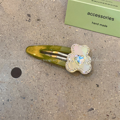 1 buc acetat colorat urs BB agrafă de păr dulce dragut breton lateral clemă dragoste strasuri accesorii de păr pentru femei