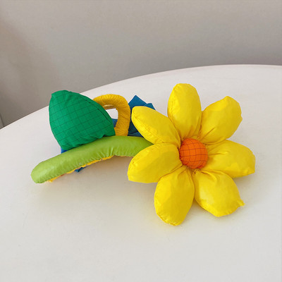 Noua fată de vară dulce burete floare clemă pentru coadă de cal agrafă de păr desen animat cu gheare de păr cadou pentru petrecerea de aniversare