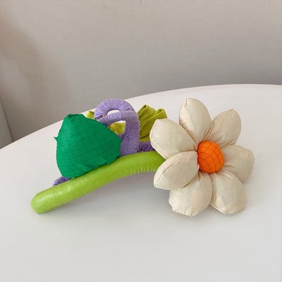 Noua fată de vară dulce burete floare clemă pentru coadă de cal agrafă de păr desen animat cu gheare de păr cadou pentru petrecerea de aniversare