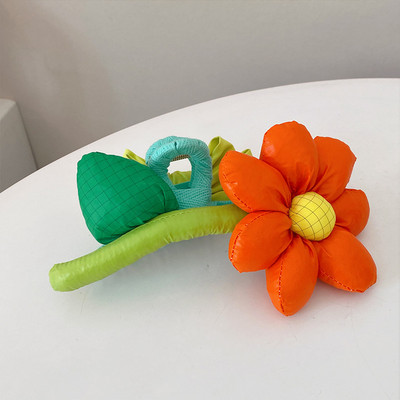 Noua fată de vară dulce burete floare clemă pentru coadă de cal agrafă de păr desen animat cu gheare de păr cadou pentru petrecerea de aniversare