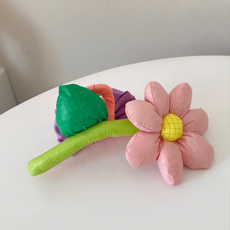 Noua fată de vară dulce burete floare clemă pentru coadă de cal agrafă de păr desen animat cu gheare de păr cadou pentru petrecerea de aniversare