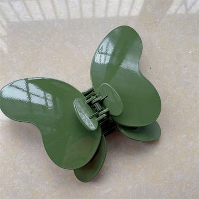 Nadrozmerné motýlie pazúry do vlasov pre ženy a dievčatá, akrylové vlasové doplnky, peelingová zelená veľká mašľa do vlasov, pazúry, sponky, krab na vlasy