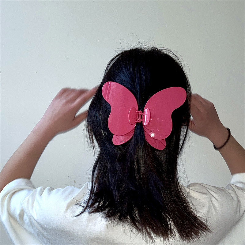 Nadrozmerné motýlie pazúry do vlasov pre ženy a dievčatá, akrylové vlasové doplnky, peelingová zelená veľká mašľa do vlasov, pazúry, sponky, krab na vlasy