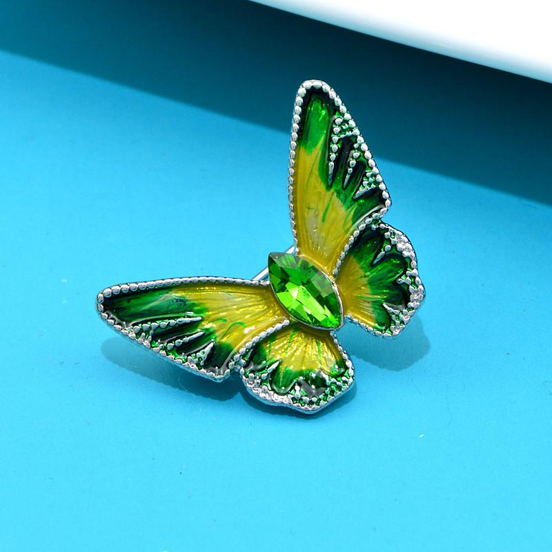 CINDY XIANG Broșe cu fluturi emailate multicolore la modă pentru femei, ace de haine pentru rochie, drăguț, material din aliaj de insecte mici