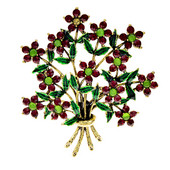 CINDY XIANG Broșe cu flori mari cu stras pentru femei 2 culori disponibile Bijuterii de modă Design de primăvară Accesorii pentru pulover