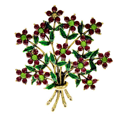 CINDY XIANG Broșe cu flori mari cu stras pentru femei 2 culori disponibile Bijuterii de modă Design de primăvară Accesorii pentru pulover