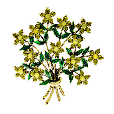 CINDY XIANG Broșe cu flori mari cu stras pentru femei 2 culori disponibile Bijuterii de modă Design de primăvară Accesorii pentru pulover