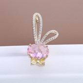 La modă rafinat drăguț strălucitor arc zircon iepure broșă farmec accesorii de îmbrăcăminte pentru doamne bijuterii pentru copii cadouri