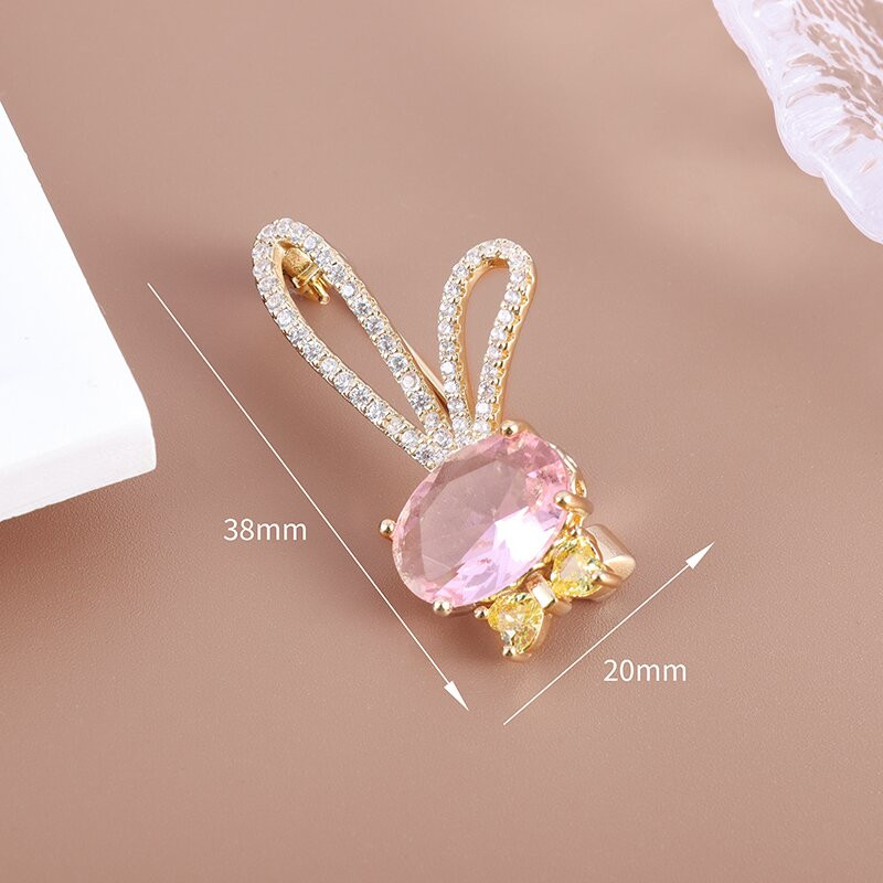 La modă rafinat drăguț strălucitor arc zircon iepure broșă farmec accesorii de îmbrăcăminte pentru doamne bijuterii pentru copii cadouri