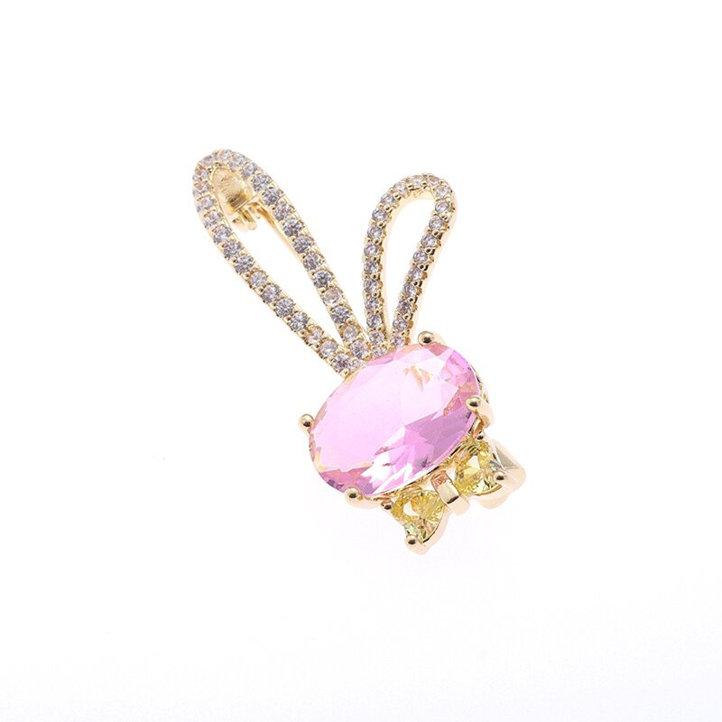 La modă rafinat drăguț strălucitor arc zircon iepure broșă farmec accesorii de îmbrăcăminte pentru doamne bijuterii pentru copii cadouri