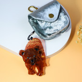 Χειροποίητο Arcylic Animal Brown Bear Μπρελόκ από ανοξείδωτο ατσάλι Μπρελόκ Γυναικεία δώρα για κορίτσια Αξεσουάρ κοσμημάτων Χονδρική