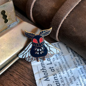 Mothman sclipici dur email pin insigna insecte molie broșă DIY rucsac guler rever broșă bijuterii cadou de petrecere