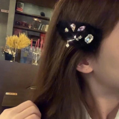 Moda coreeană High-end cu strasuri Love Rose Agrafă BB pentru fetiță, zircon, cleme de păr, accesorii de păr pentru femei