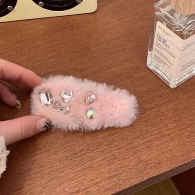 Moda coreeană High-end cu strasuri Love Rose Agrafă BB pentru fetiță, zircon, cleme de păr, accesorii de păr pentru femei