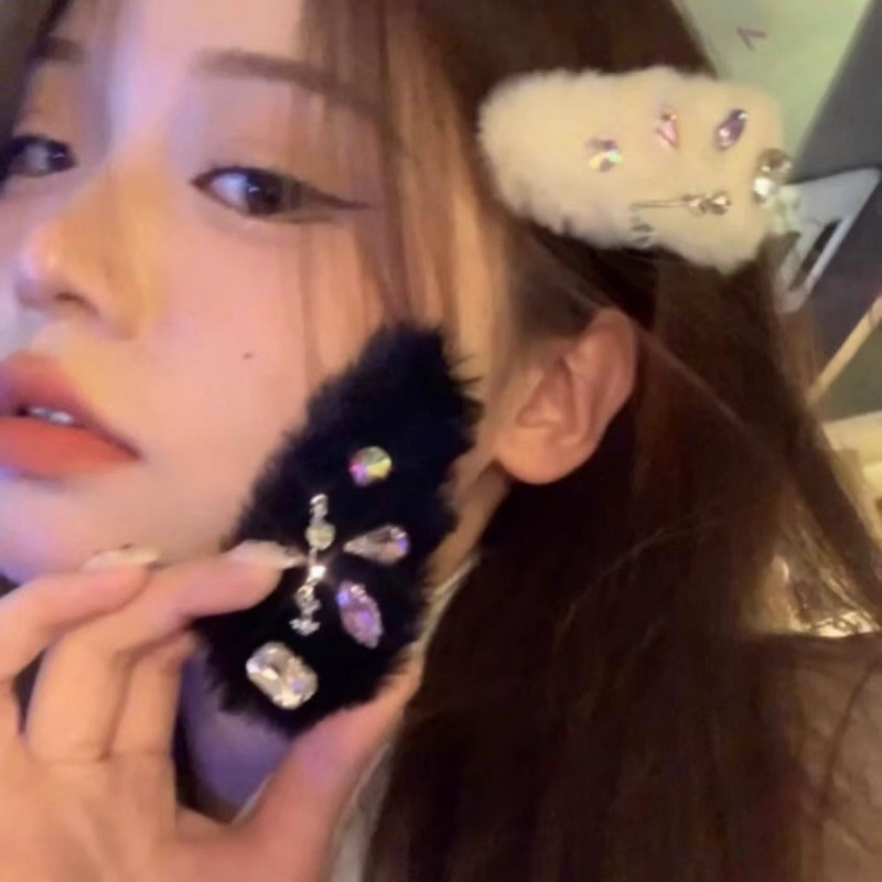 Moda coreeană High-end cu strasuri Love Rose Agrafă BB pentru fetiță, zircon, cleme de păr, accesorii de păr pentru femei