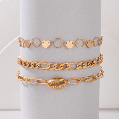 Tocona 4 τμχ/σετ Bohemian Tassel Anklets για Γυναικεία Ανδρικά Ανδρικά Αξεσουάρ Κοσμήματα με ρυθμιζόμενη αλυσίδα ποδιών ρυθμιζόμενη με παχιά αλυσίδα 16906