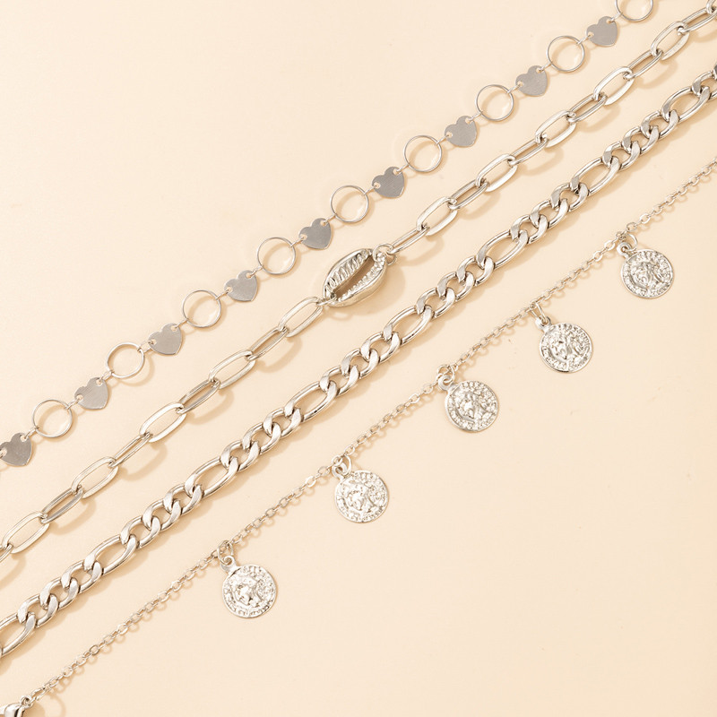 Tocona 4 τμχ/σετ Bohemian Tassel Anklets για Γυναικεία Ανδρικά Ανδρικά Αξεσουάρ Κοσμήματα με ρυθμιζόμενη αλυσίδα ποδιών ρυθμιζόμενη με παχιά αλυσίδα 16906