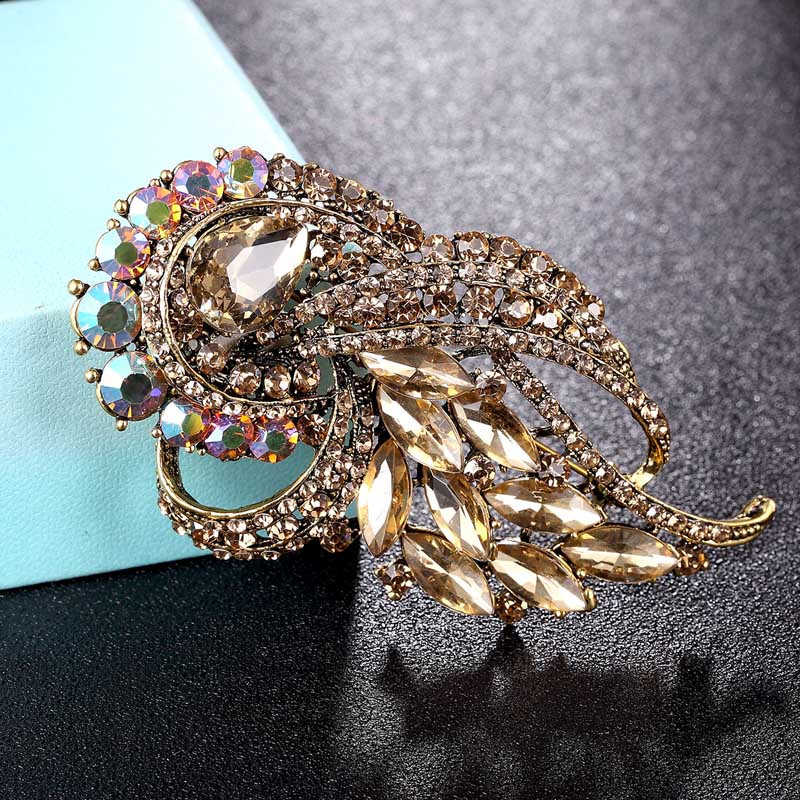 Λευκό κρύσταλλο στρας Νυφικές καρφίτσες λουλούδια Κοσμήματα Κολάρες Γυναικείες vintage καρφίτσες καρφίτσας καρφίτσες καρφίτσες