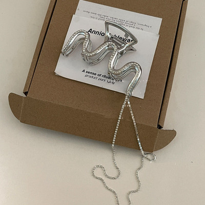 Moda coreeană geometrică ciucuri Flash Drill clema de păr Cool Girl stras strălucitor gheare de păr ac de păr Accesorii de păr pentru femei