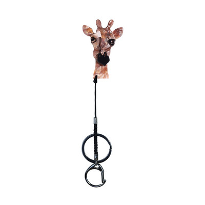 Drăguț acrilic girafă din oțel inoxidabil lanț cheie handmade corsaj animale accesorii bijuterii pentru femei cadouri fete bijuterii Acce