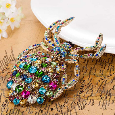 Broșă cu păianjen cu jet negru, bijuterii pentru bărbați, colar masculin, cele mai bune broșe de petrecere, bijuterie, nobile, strălucitoare, cu stras, broș mare, bijuterii fine