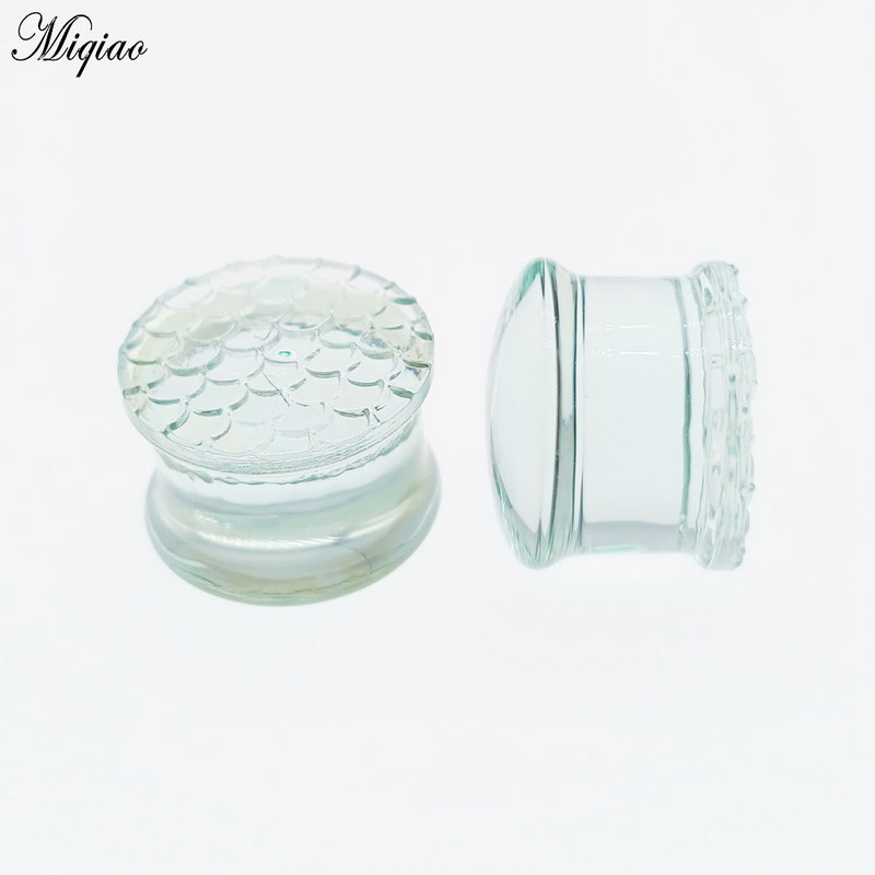 Miqiao 1 buc dopuri de urechi din sticlă și tuneluri Stretchers urechi calibre bijuterii piercing pentru corp pentru femei bărbați