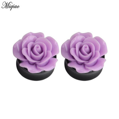 Miqiao 2 buc. Flori rafinate de trandafir 8-25 mm. Vanzare fierbinte Body Piercing Acrilic Decal pentru ureche, Unisex