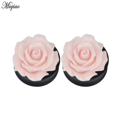 Miqiao 2 buc. Flori rafinate de trandafir 8-25 mm. Vanzare fierbinte Body Piercing Acrilic Decal pentru ureche, Unisex