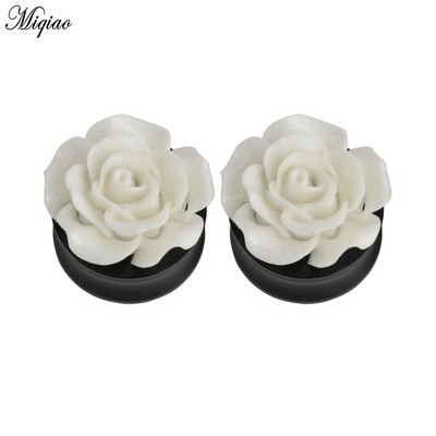 Miqiao 2 buc. Flori rafinate de trandafir 8-25 mm. Vanzare fierbinte Body Piercing Acrilic Decal pentru ureche, Unisex