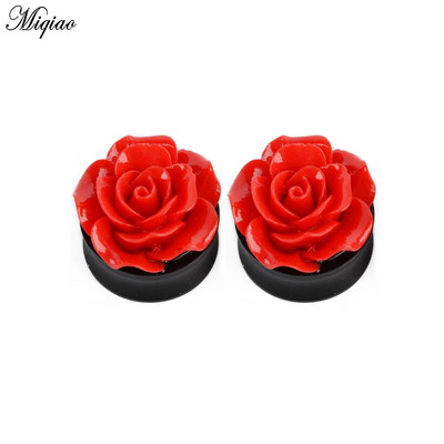 Miqiao 2 buc. Flori rafinate de trandafir 8-25 mm. Vanzare fierbinte Body Piercing Acrilic Decal pentru ureche, Unisex