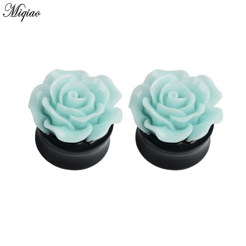 Miqiao 2 buc. Flori rafinate de trandafir 8-25 mm. Vanzare fierbinte Body Piercing Acrilic Decal pentru ureche, Unisex