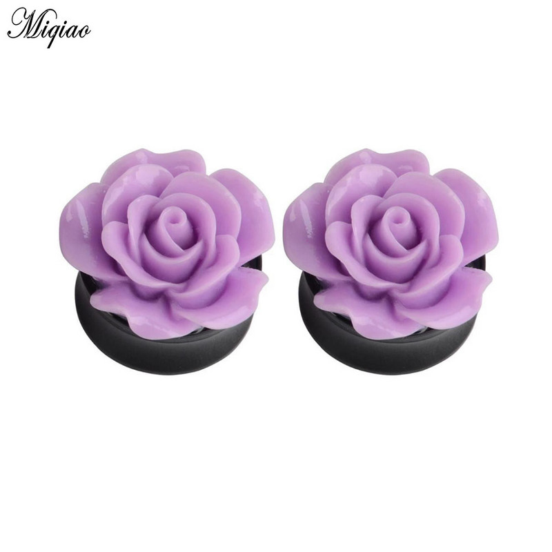 Miqiao 2 buc. Flori rafinate de trandafir 8-25 mm. Vanzare fierbinte Body Piercing Acrilic Decal pentru ureche, Unisex