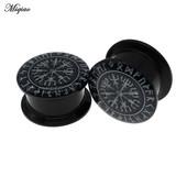 Miqiao 2 buc. Cercei cu tunel cu șurub pentru dop acrilic la modă nouă, bijuterii pentru corp perforate de 6 mm-25 mm