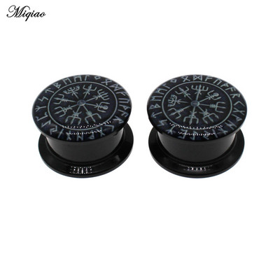 Miqiao 2 buc. Cercei cu tunel cu șurub pentru dop acrilic la modă nouă, bijuterii pentru corp perforate de 6 mm-25 mm