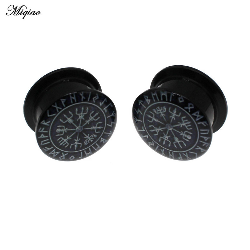 Miqiao 2 buc. Cercei cu tunel cu șurub pentru dop acrilic la modă nouă, bijuterii pentru corp perforate de 6 mm-25 mm