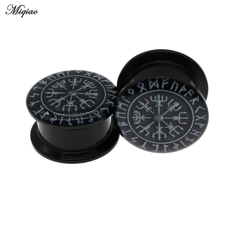 Miqiao 2 buc. Cercei cu tunel cu șurub pentru dop acrilic la modă nouă, bijuterii pentru corp perforate de 6 mm-25 mm